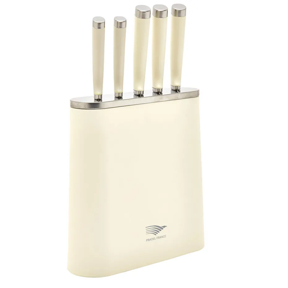 Hot Pradel France Bloc 5 couteaux vintage