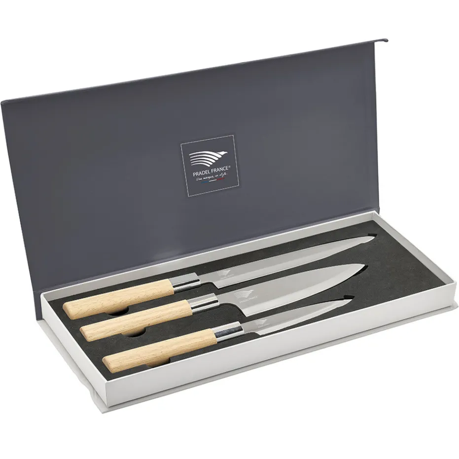 Clearance Pradel France Coffret 3 couteaux