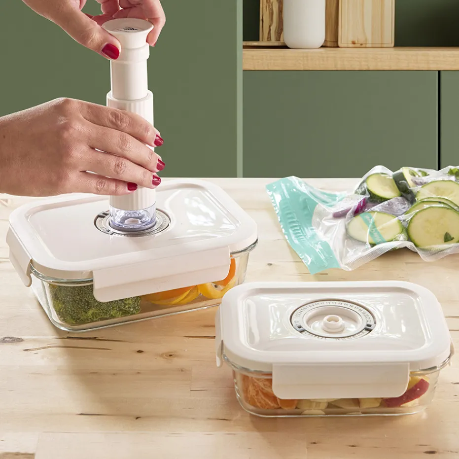 Cheap Pradel France Lot de 2 boîtes de conservation vide d'air avec pompe