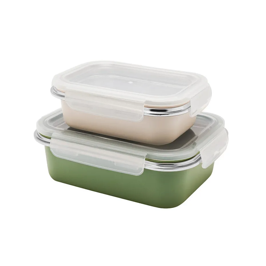 Online Pradel France Lot de 2 boîtes inox micro-ondables