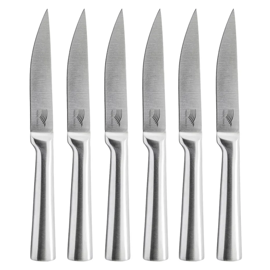 Outlet Pradel France Lot de 6 couteaux à steak tout inox