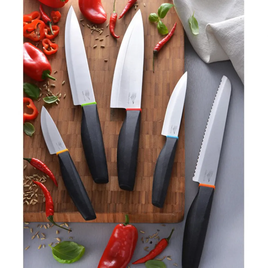 Clearance Pradel France Lot de 5 couteaux bague couleur