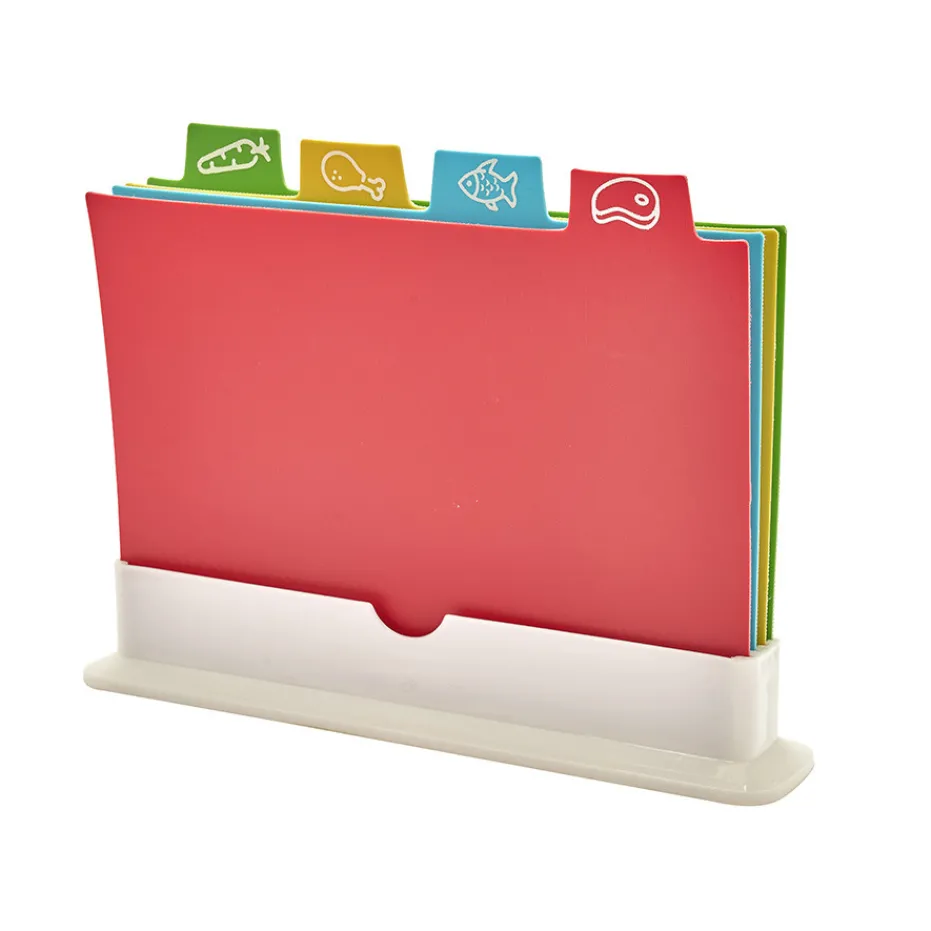 New Pradel France Lot de 4 planches à découper avec support