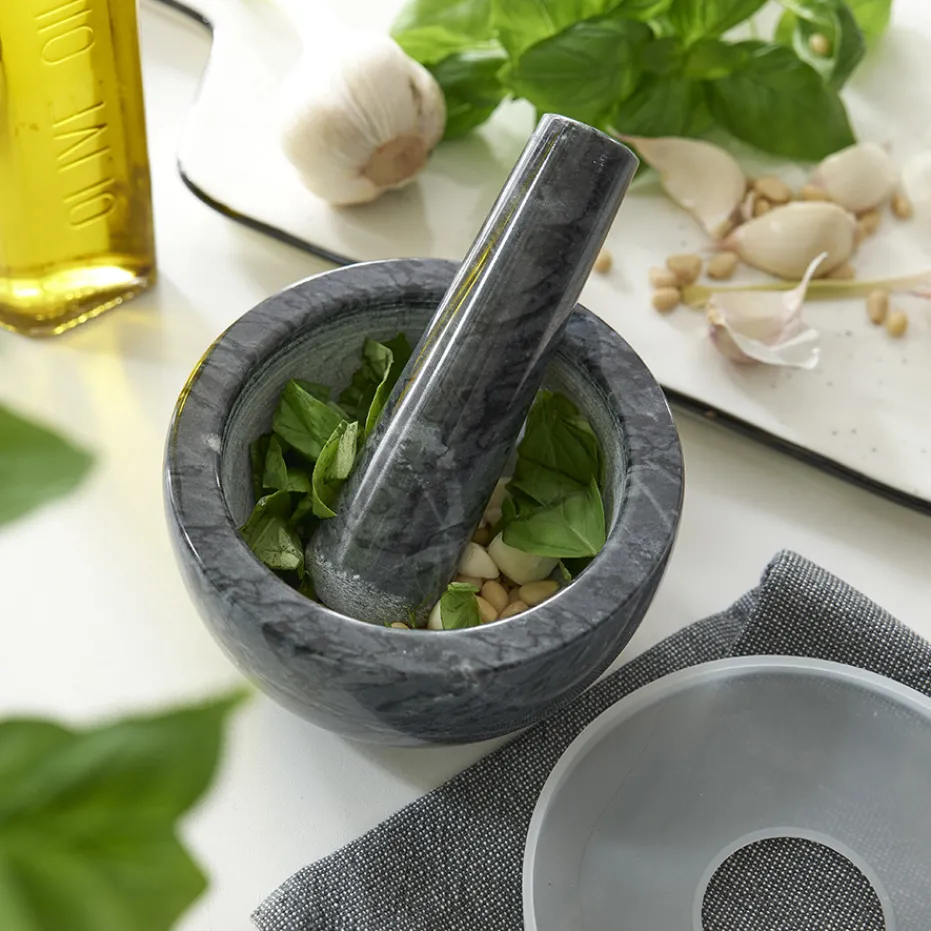 New Pradel France Mortier et pilon en marbre avec couvercle